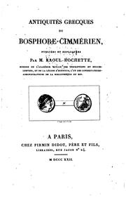 Cover of: Antiquités grecques du Bosphore-Cimmérien