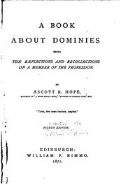 Cover of: A book about dominies: being the reflections and recollections of a member of the profession