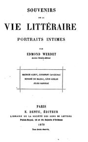 Souvenirs de la vie littéraire by Edmond Werdet