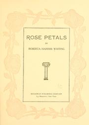 Cover of: Rose petals