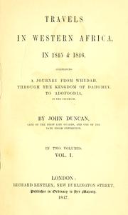 Travels in Western Africa in 1845 & 1846 by Duncan, John