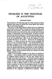 Cover of: Problems in the principles of accounting
