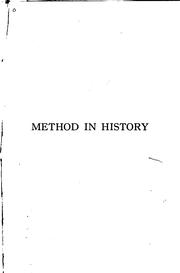 Cover of: Method in history for teachers and students by William H. Mace