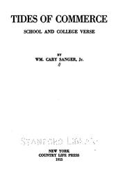 Cover of: Tides of commerce by William Cary Sanger, Jr.