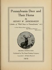 Cover of: Pennsylvania deer and their horns