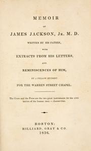 Cover of: Memoir of James Jackson, jr., M.D.