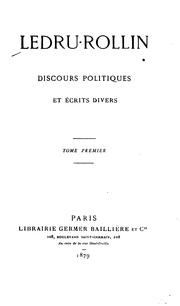 Cover of: Discours politiques et écrits divers.