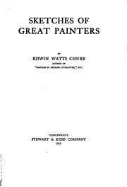 Cover of: Sketches of great painters