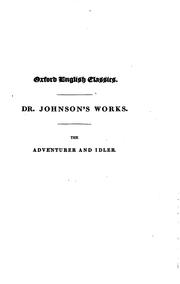 Cover of: The works of Samuel Johnson ... | Samuel Johnson