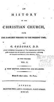 Cover of: An history of the Christian church from the earliest periods to the present time