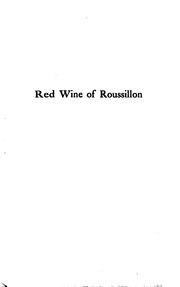 Cover of: Red wine of Roussillon by William Lindsey