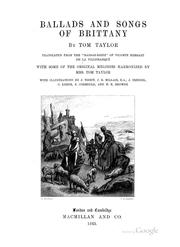 Cover of: Ballads and songs of Brittany