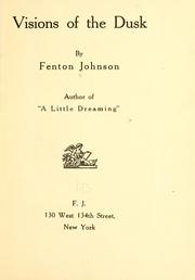 Cover of: Visions of the dusk