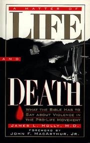 Cover of: A matter of life and death