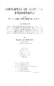 Cover of: Principles of domestic engineering | Mary Pattison