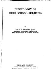 Cover of: Psychology of high-school subjects