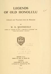 Cover of: Legends of old Honolulu