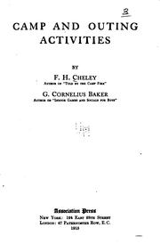 Cover of: Camp and outing activities by Frank H. Cheley