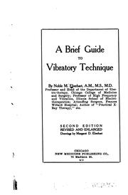 Cover of: A brief guide to vibratory technique