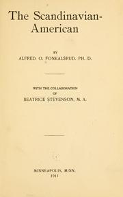 Cover of: The Scandinavian-American by Alfred O. Fonkalsrud