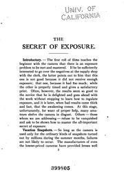 The secret of exposure by Fraprie, Frank Roy