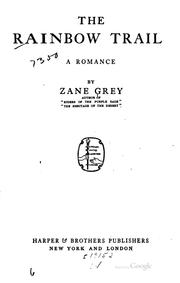 Cover of: The rainbow trail by Zane Grey