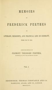 Memoirs of Frederick Perthes by Clemens Theodor Perthes