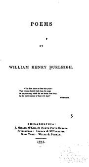 Poems by William Henry Burleigh