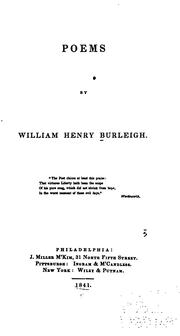 Cover of: Poems by William Henry Burleigh