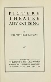 Cover of: Picture theatre advertising