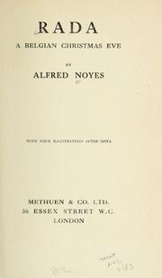 Cover of: Rada by Alfred Noyes