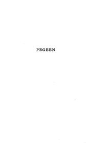 Cover of: Pegeen
