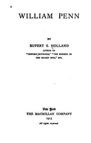 Cover of: William Penn by Rupert Sargent Holland