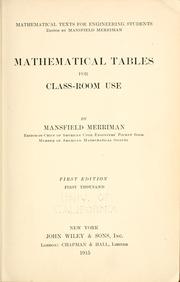 Cover of: Mathematical tables for class-room use