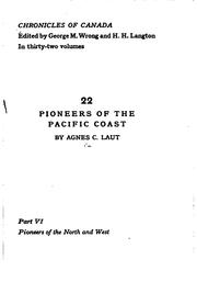 Cover of: Pioneers of the Pacific coast by Agnes C. Laut