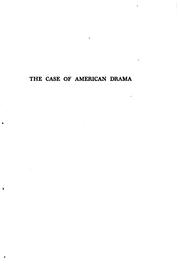 Cover of: The case of American drama