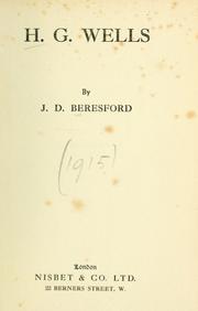 Cover of: H. G. Wells by J. D. Beresford