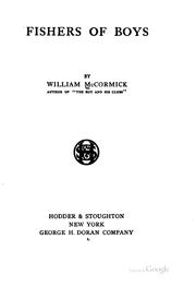 Cover of: Fishers of boys by William McCormick