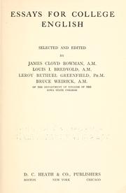Essays for college English