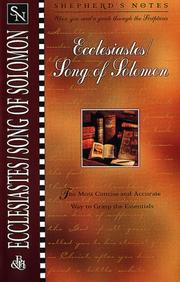 Cover of: Ecclesiastes, Song of Solomon