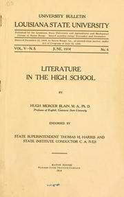 Cover of: Literature in the high school