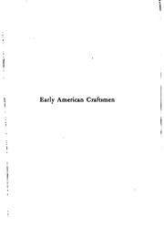 Cover of: Early American craftsmen by Walter A. Dyer