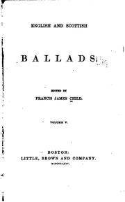 Cover of: English and Scottish ballads.