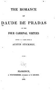 Cover of: The Romance of Daude de Pradas on the four cardinal virtues by Daude de Pradas