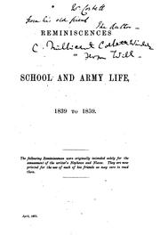 Cover of: Reminiscences of school and army life, 1839 to 1859. by John Arthur Bayley