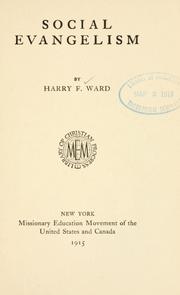 Cover of: Social evangelism. by Harry Frederick Ward
