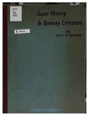Cover of: Local history in Kentucky literature
