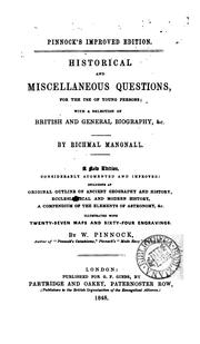 Historical and miscellaneous questions by Mangnall, Richmal