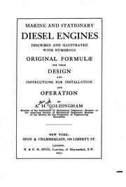 Cover of: Marine and stationary Diesel engines: described and illustrated with numerous original formulae for their design and instructions for installation and operation