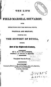 The life of Field Marshal Souvarof by Laverne, L. M. P. de comte de